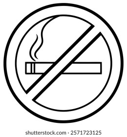 no smoking on white background