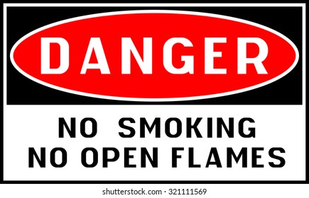 No Smoking No Open Flames Do Stock Vector Royalty Free Shutterstock