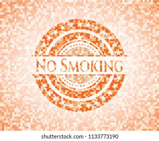 No Smoking orange mosaic emblem