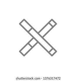 no smoking outline icon. Elements of smoking activities illustration icon. Signs and symbols can be used for web, logo, mobile app, UI, UX on white background