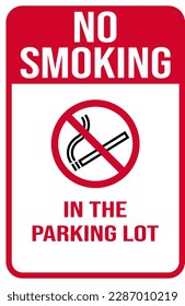 no smoking in the parking lot