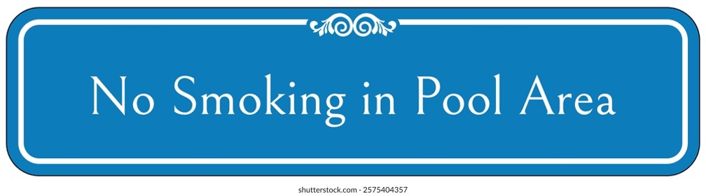 No smoking in pool sign