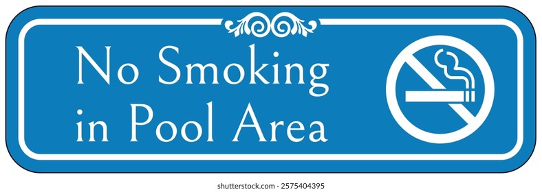 No smoking in pool sign