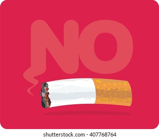 No Smoking. A poster with a cigarette on a red background with text. 31 May.