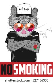 No Smoking Poster. Hamster.