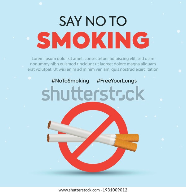 No Smoking Poster Say No Smoking Stock Vector (Royalty Free) 1931009012 ...