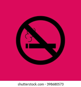No Smoking, Smoking is Prohibited Icon. Eps-10.