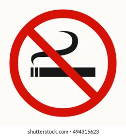 No smoking. Smoking prohibited sign. Vector illustration.
