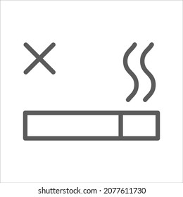 No Smoking Public Toilet Simple Icon Signage