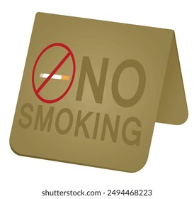 No smoking rectangle sign. vector
