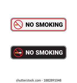 No smoking rectangular sign prohibition