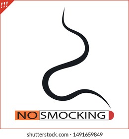 No smoking red circle stop sign