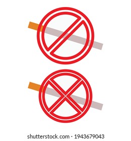 no fumar con una línea roja