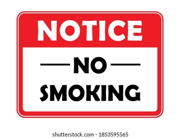 No smoking red notice vector illustration