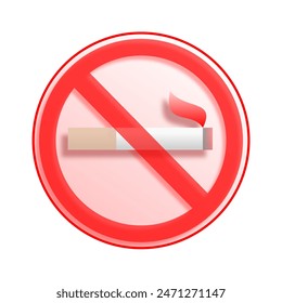 no smoking red sign vector design for room or public area