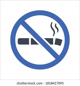 No Smoking restriction icon, vector graphics