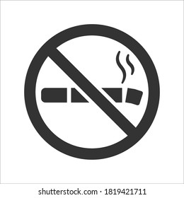 Icono de restricción de tabaquismo, gráficos vectoriales