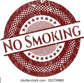 No Smoking rubber grunge texture seal