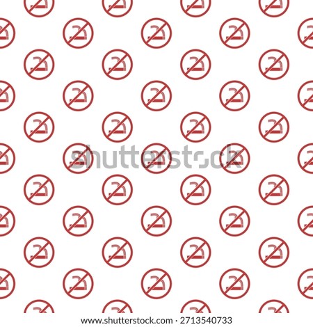No smoking seamless pattern isolated on white background