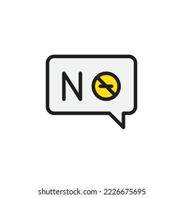 no smoking sentence outline icon. Elements of smoking activities illustration icon. Signs and symbols can be used for web, logo, mobile app, UI, UX