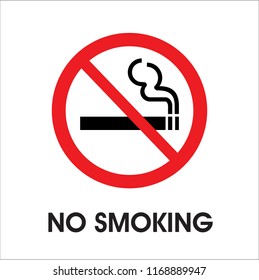 No Smoking Icon Prohibitation Sign Forbidden Stock Vector (Royalty Free ...