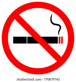 NO SMOKING sign