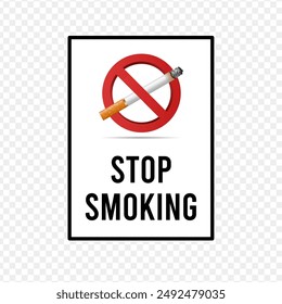 no smoking sign. ban on smoking banner for Facebook post. no smoking awareness campaign, say no to smoking banner with cigarette ban sign