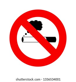 No smoking sign. Smoking ban symbol on white background. Vector flat graphic illustration.