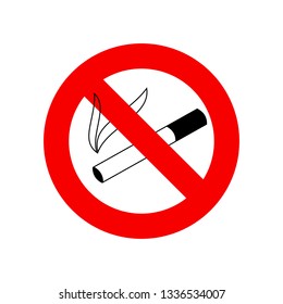 No smoking sign. Smoking ban symbol on white background. Vector flat graphic illustration.