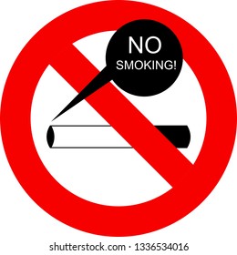 No smoking sign. Smoking ban symbol on white background. Vector flat graphic illustration.