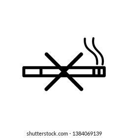 No smoking sign. The best of No Smoking icon vector, illustration logo template in trendy style. Suitable for many purposes.