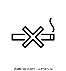 No smoking sign. The best of No Smoking icon vector, illustration logo template in trendy style. Suitable for many purposes.