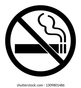 No Smoking Sign, Black Cigarette transparent vector