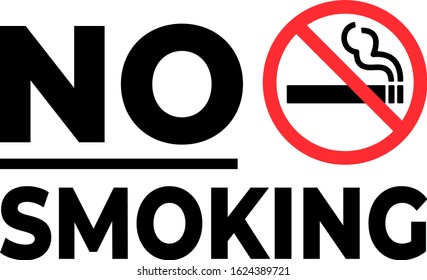 No smoking sign in black frame isolated on white background. Forbidden sign icon, vector illustration.