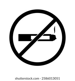 no smoking sign with cigarette