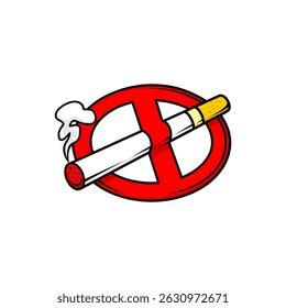 No smoking sign, cigarette vector 