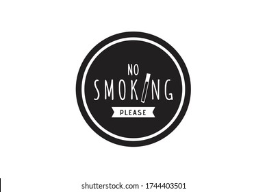 No smoking sign circle with black colour
