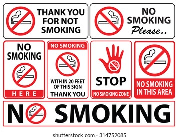 no smoking sign, easy to modify