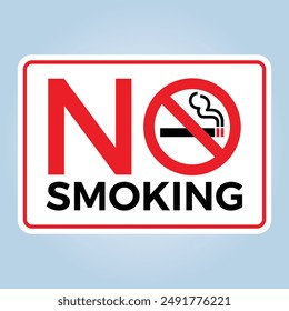 NO SMOKING sign. Editable EPS 10 Vector illustration isolated on white background.