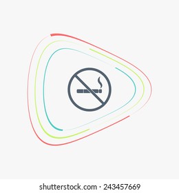 No smoking sign. Flat design style. Made vector illustration