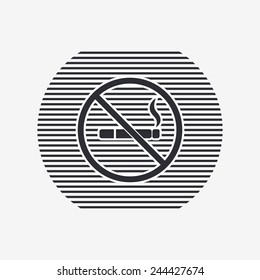 No smoking sign. Flat design style. Made vector illustration