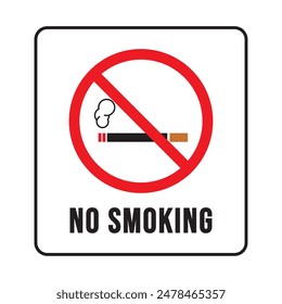no smoking sign flat design  vector illustration