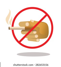 No smoking sign. flat design element. vector illustration