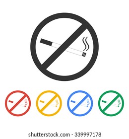 No smoking sign. Flat design style eps 10