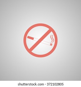 No smoking sign. Flat design style eps 10