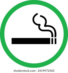 No smoking sign flat icon. Element of simple icon for websites, web design, mobile app, info graphics. smoking area sign for website design and development, app development on transparent background.