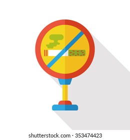 no smoking sign flat icon