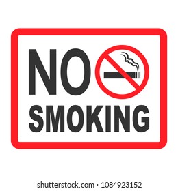 No smoking sign. Forbidden sign icon isolated on white background vector illustration