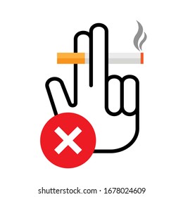 No smoking sign. Forbidden sign icon isolated