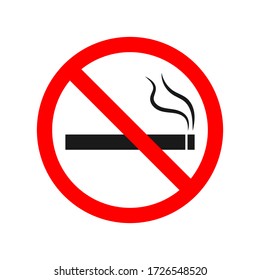 No smoking sign. Forbidden sign icon isolated on white background vector illustration